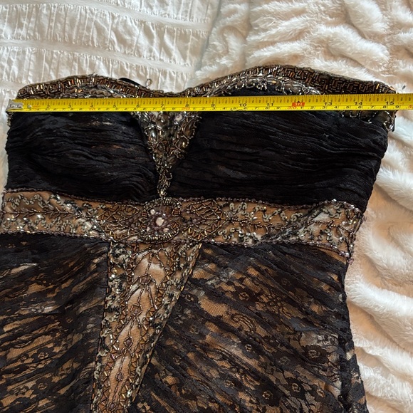 Sue Wong Strapless Black and Nude Dress - Picture 7 of 9